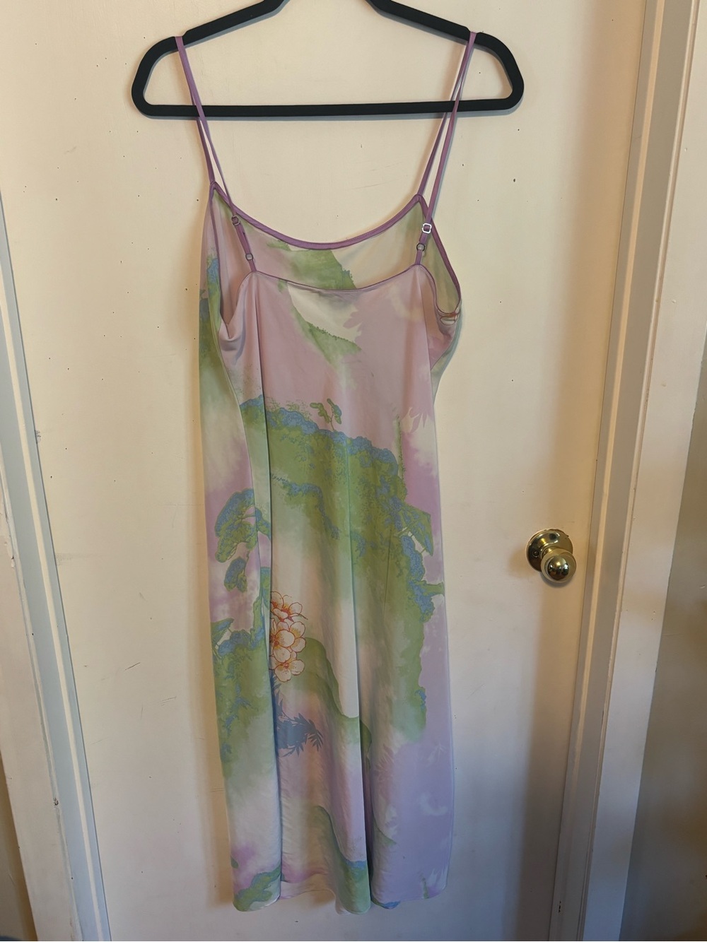 Natori Lavender & Green Floral Slip Dress - Picture 2 of 3